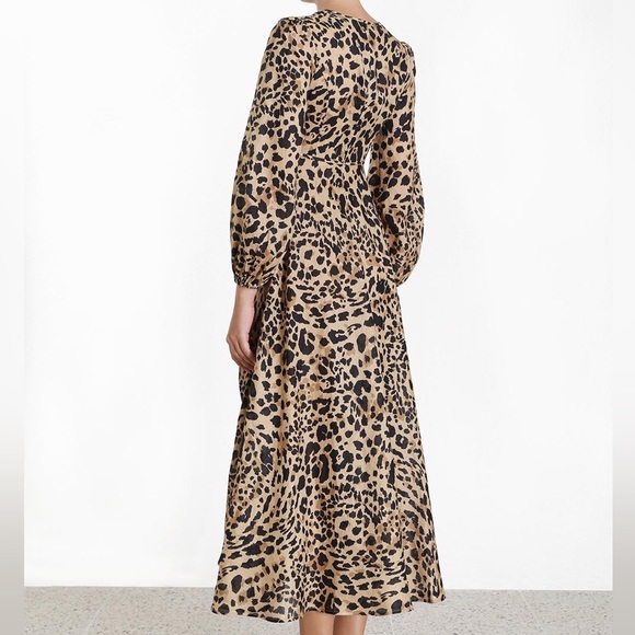 Zimmermann Leopard MIDI Dress - Size 0 (2-4) - Picture 3 of 5